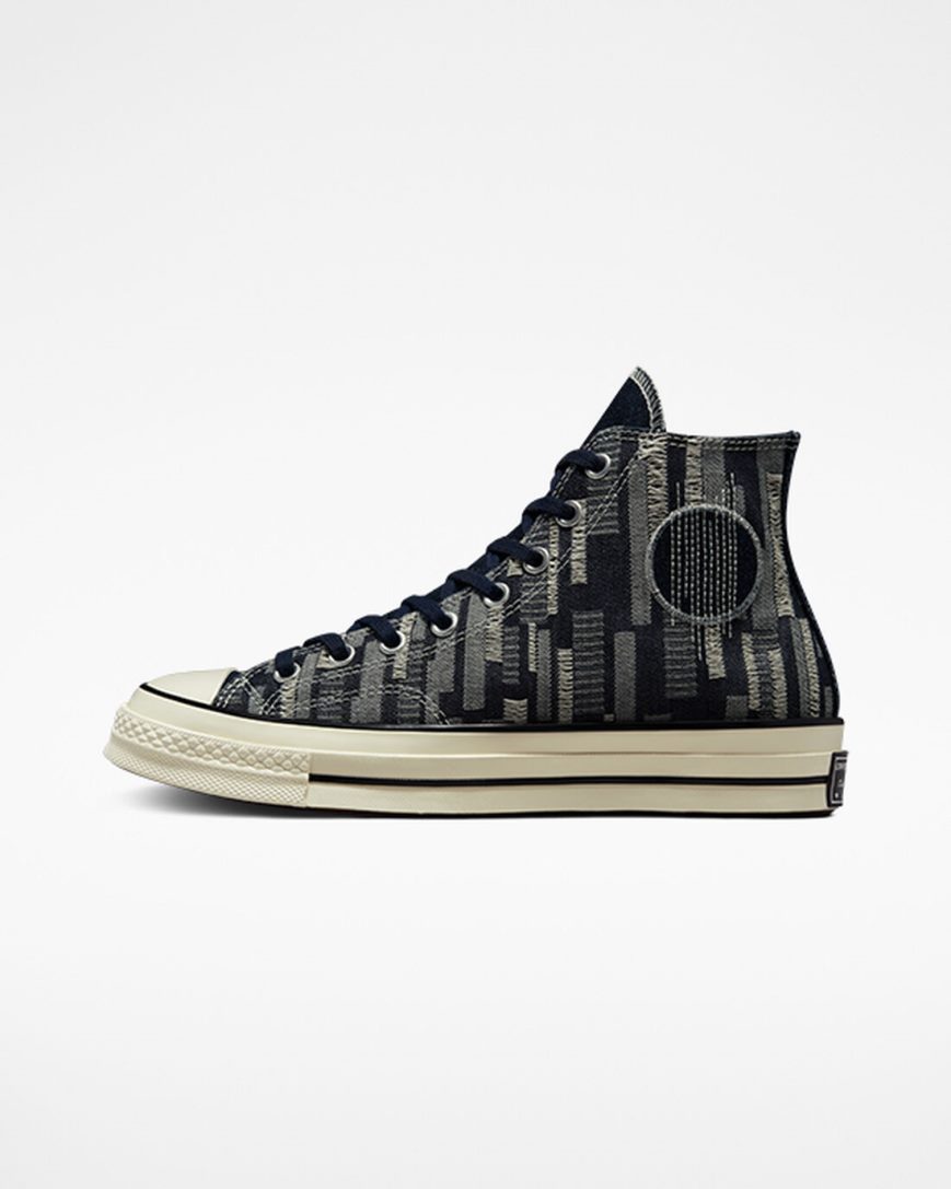 Men's Converse Chuck 70 Workwear Denim High Top Shoes Obsidian / Black | AU 1E9C6P